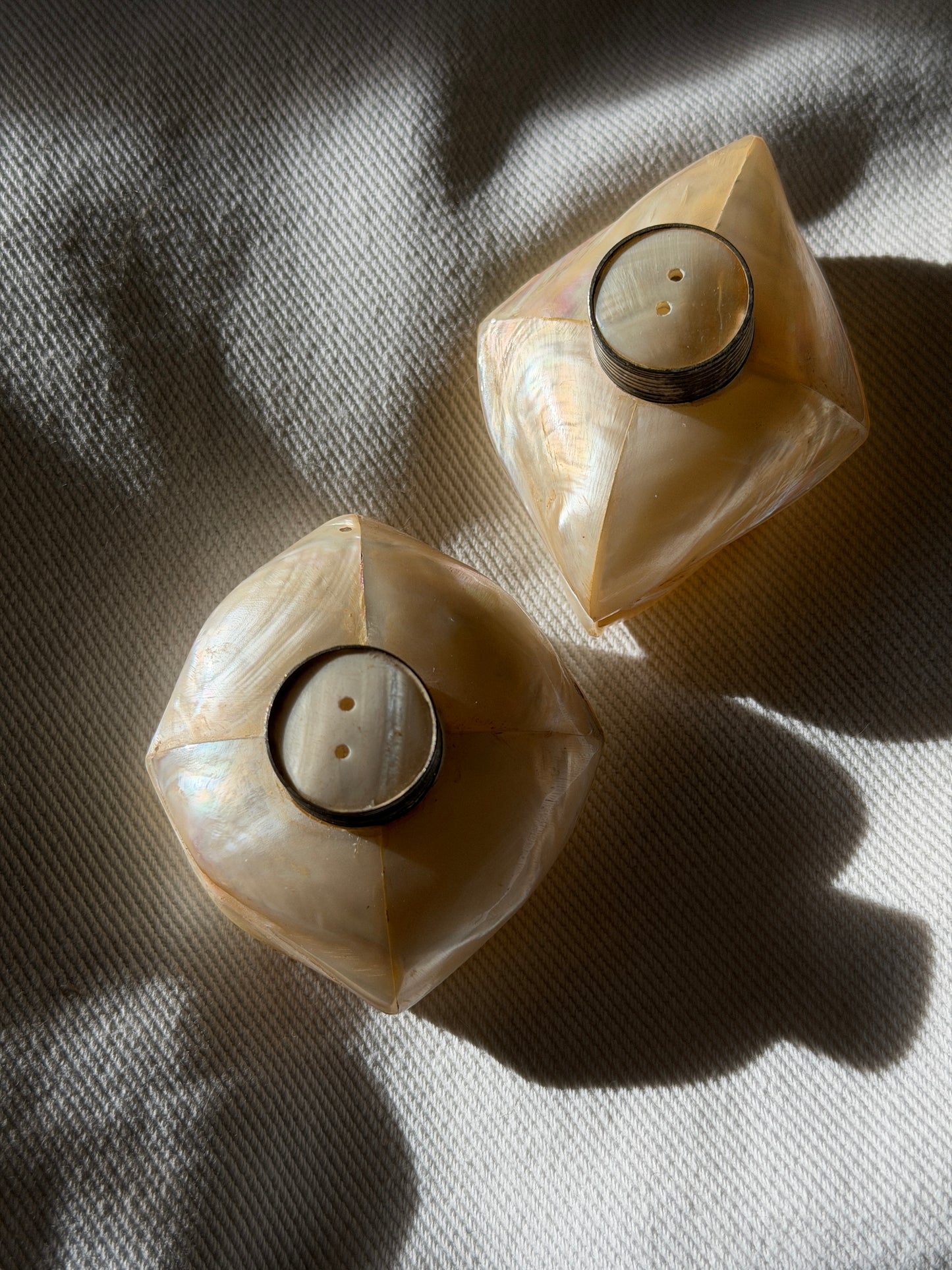 Mother-of-Pearl Salt Pepper Shakers
