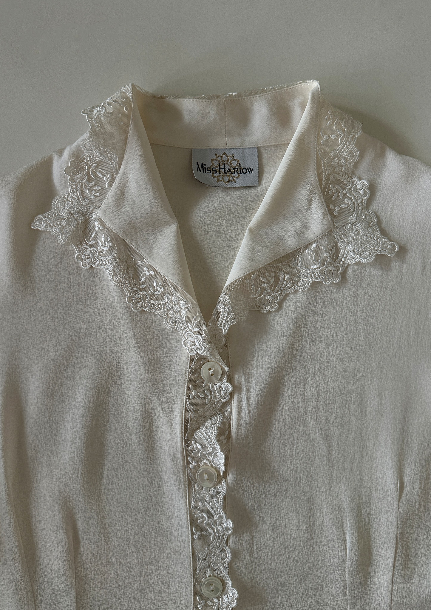 Vintage Silk Lace Blouse