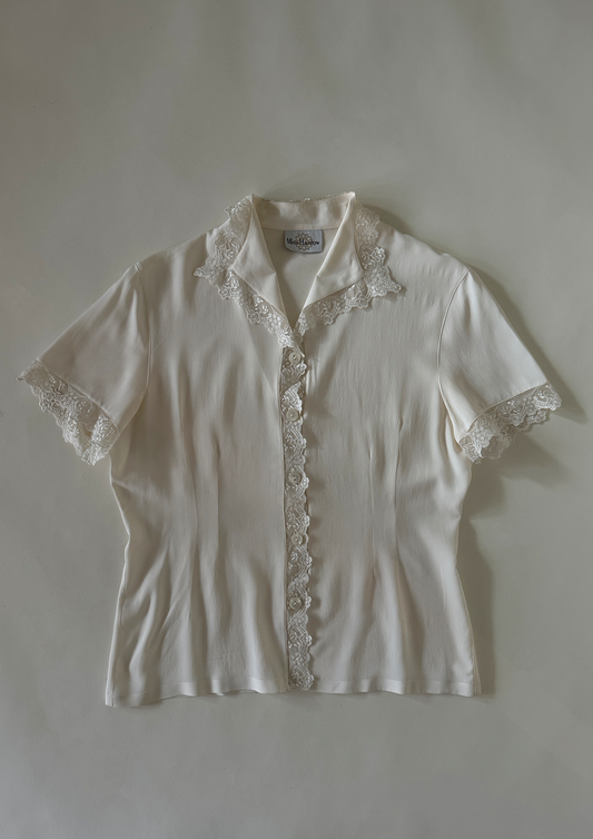 Vintage Silk Lace Blouse