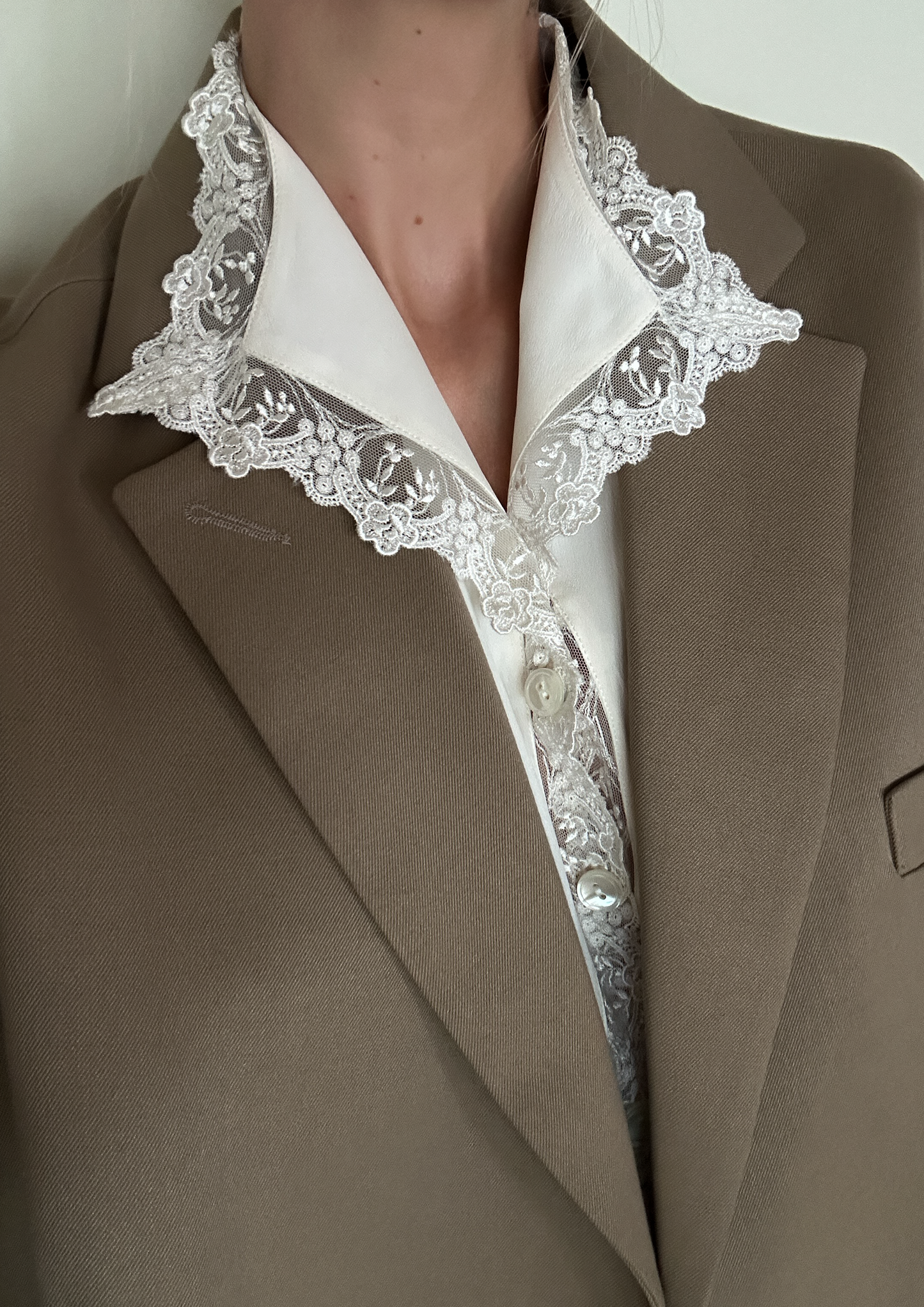 Vintage Silk Lace Blouse